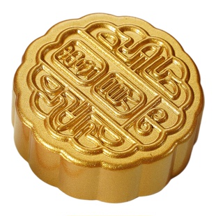 中秋月饼团圆可爱镇纸黄铜镇尺桌面创意礼品摆件文房四宝书法礼物