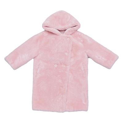 女童仿水貂绒皮草大衣童装皮毛一体大衣亲子装毛毛外套中长款冬新