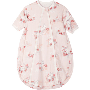 【会员限时购】ibaby恒温婴儿睡袋宝宝新生儿U型防踢被纱布四季