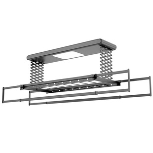 110V电动晾衣架家用阳台遥控语音升降室内智能双剪刀晾衣杆晒衣架