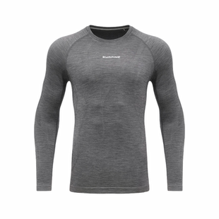 松野湃美丽奴羊毛速干衣零压T恤长袖滑雪衣功能内衣保暖亲肤抗菌