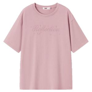 森马短袖T恤女设计感字母宽松慵懒2025夏季复古做旧套头衫潮酷