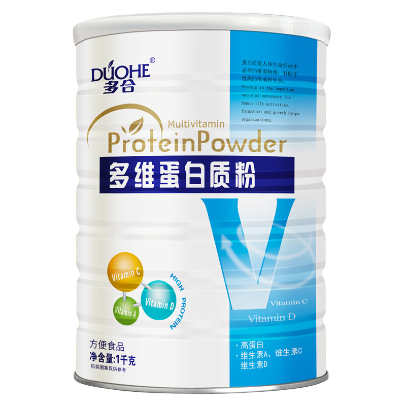 多合多维蛋白质粉儿童中老年补充维生素钙铁锌营养高钙粉1000克罐