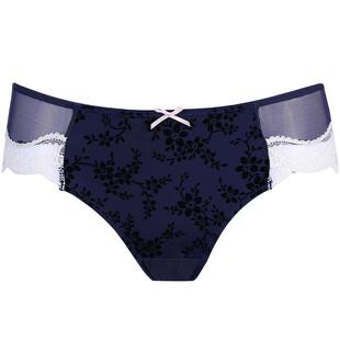 布迪设计内裤 女夏季薄款蕾丝性感包臀中腰三角裤透气浪漫植绒