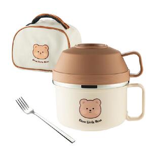 onlycook 快餐杯304不锈钢饭盒学生食堂打饭专用泡面碗便当盒饭桶