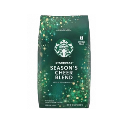 starbucks星巴克Season's Cheer季节欢呼中烘咖啡豆907g【临期】
