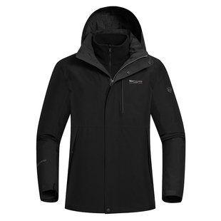诺诗兰GORETEX三合一抓绒内胆硬壳冲锋衣男户外防雨防风登山服