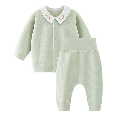 汤尼倍儿马年婴儿夹棉套装两件套