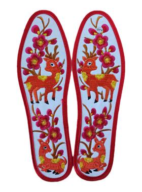 男款白底纯棉布绣花包边大人精品
