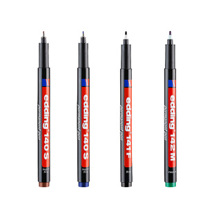 【一件包邮】德国edding防水不掉色记号笔塑料储奶袋速干标记油性笔玻璃瓷砖照片签字擦不掉马克笔黑