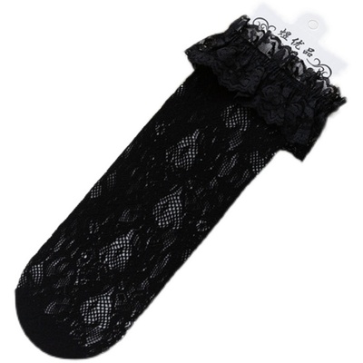 白色蕾丝洛丽塔小腿袜女jkjk长筒