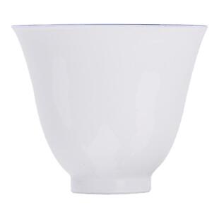 景德镇官方陶瓷功夫茶杯甜白色单色颜色釉主人杯个人专用口杯茶具