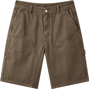 gxg.jeans男装 多色复古水洗时尚工装宽松牛仔短裤男 25年夏新品