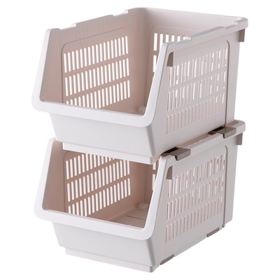 简特蔬菜水果置物篮可叠加收纳筐