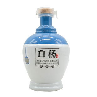 新疆石河子白杨老窖52度500毫升开坛老窖浓香整箱6瓶纯粮固态发酵