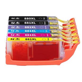 双杰PGI-880墨盒适用佳能 TS8380 TS9180 TS8180 TS9580墨水六色套装6280 TS6180 TR8580  CLI-881打印机墨盒