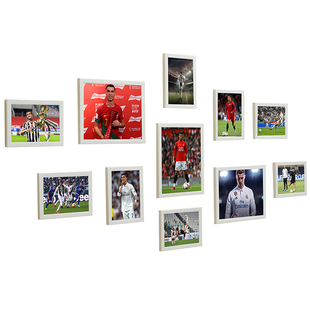 皇马C罗挂画足球明星海报装饰画客厅酒吧壁画照片墙卧室网吧相框