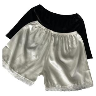 秋冬100%桑蚕丝女士安全裤防走光薄款真丝打底裤居家短裤睡裤显瘦