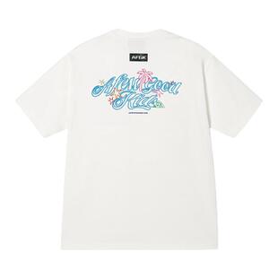 AFGK25SS椰树系列刺绣短袖T恤夏季男女休闲百搭美式情侣国潮体恤