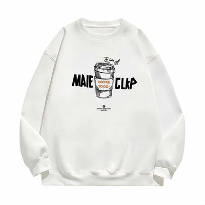 美式高端重磅圆领卫衣男款秋加绒加厚宽松休闲黑色大码男士上衣冬