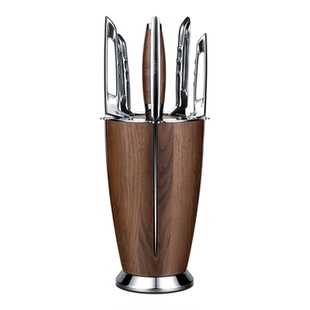 摩登MODERN隐锋刀具6件套装刀架厨房组合不锈钢菜刀家用乔迁礼品