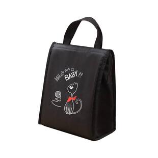 加厚装饭盒袋子拉链款保温保冷日式便携大容量手提便当包野餐包