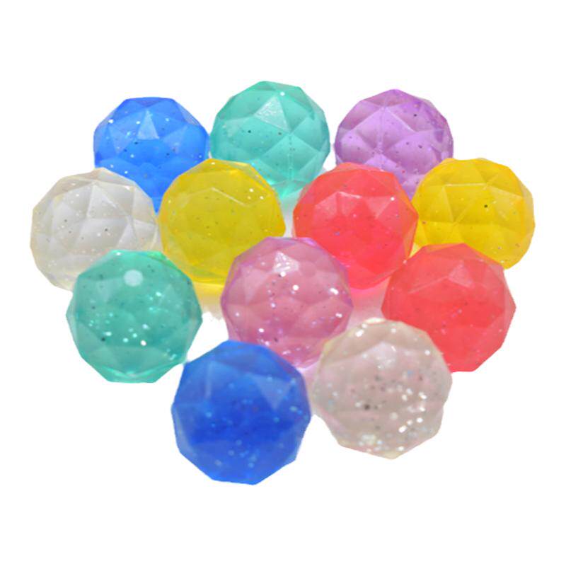 包邮32号45号钻石弹力球透明彩色橡胶浮力球儿童球扭蛋机弹弹球