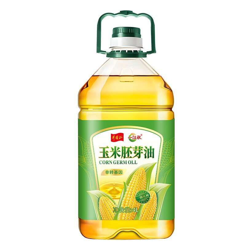 一江秋压榨胚芽油玉米油4L凉拌烹饪家用食用油烘焙用蛋糕色拉油