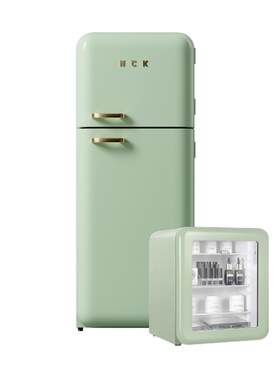【自营】HCK一级变频风冷复古冰箱低噪薄253RS客厅卧室组合46RGE
