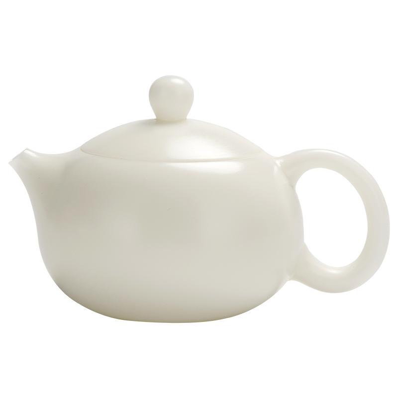 如蜡如玉西施壶茶器歌壶纯色白瓷