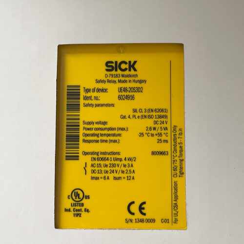 议价全新SICK西克安全继电器UE48-20S3D2，匈牙利原装