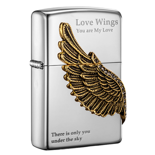 打火机zippo正版zppo官方男士防风黑冰爱神zoop男士限量原装正品