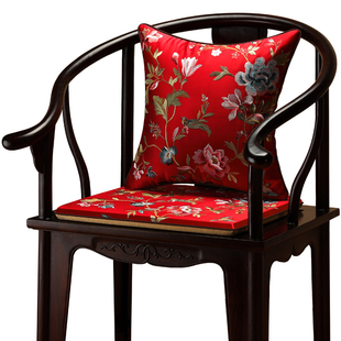 新中式红木椅子坐垫茶椅垫座椅垫实木圈椅太师椅餐椅茶桌茶台垫子