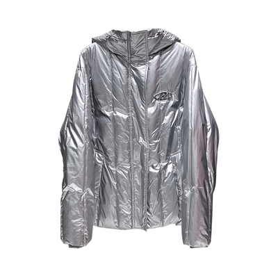 ANNAKIKI宽松翻领造型絎条羽绒服