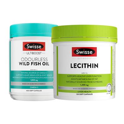 【自营】Swisse斯维诗深海鱼油1000mg/1500mg+卵磷脂胶囊120粒