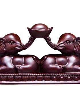 黑檀木中式大师雕刻猪