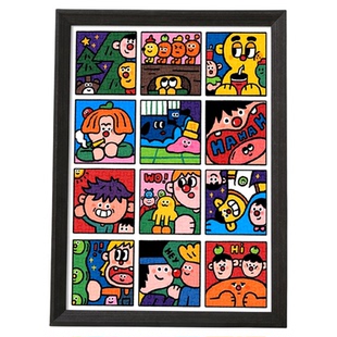 三福开心朋友仔500片拼图潮玩具卡通成人高难度解压情侣礼物带框