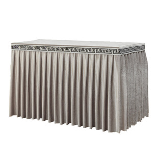 加厚金丝绒桌布家用桌裙商务活动桌套办公会议室桌罩签到台布定制