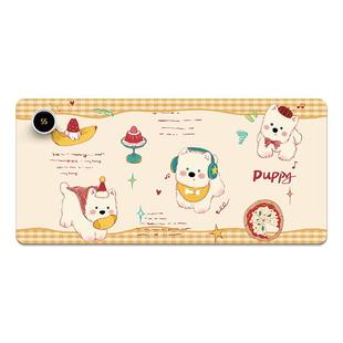 V-SION圣诞小狗加热鼠标垫超大办公桌面冬天发热暖桌垫学生写作业写字桌垫暖手防水电脑键盘垫子女生宿舍恒温