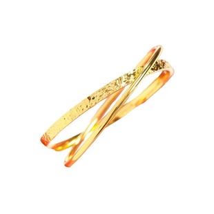 oein仿24K黄金碎双圈手镯镀999足金色双环碎冰冰手环真金合金精致