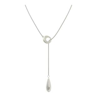 银色抽拉项链轻奢高级感小众气质大气女款2026新款百搭毛衣链配饰