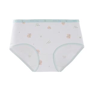3件|宫蝶内裤女7A抗菌100%纯棉裆卡通可爱少女中低腰小熊三角裤头