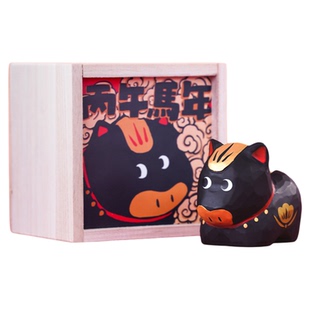 大美术馆 十二生肖小黑马摆件马年限定创意工位桌面手办生日礼物