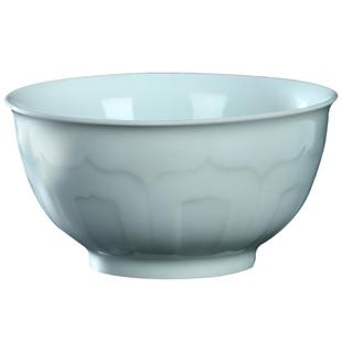 景德镇官方陶瓷影青雕刻纯色饭碗个人专用家用餐具套装礼盒高颜值