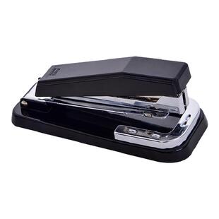 得力可旋转订书机学生用订书器加厚多功能办公省力定书机中缝装订