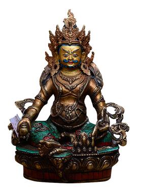 闯隆黄财神摆件装饰摆件客厅铜像