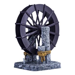 水车风车轮鱼缸假山摆件沉水山石造景石头全套水底装饰内饰躲避屋