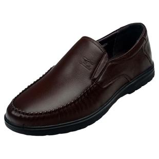 七匹狼男鞋正品真皮商务休闲鞋男士皮鞋爸爸鞋头层牛皮软皮软底鞋