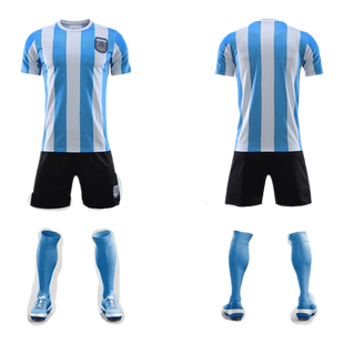 1986阿根廷马拉多纳复古球衣定制足球服套装男女儿童运动训练队服