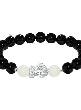 天然猫眼石手串招财貔貅手链情侣